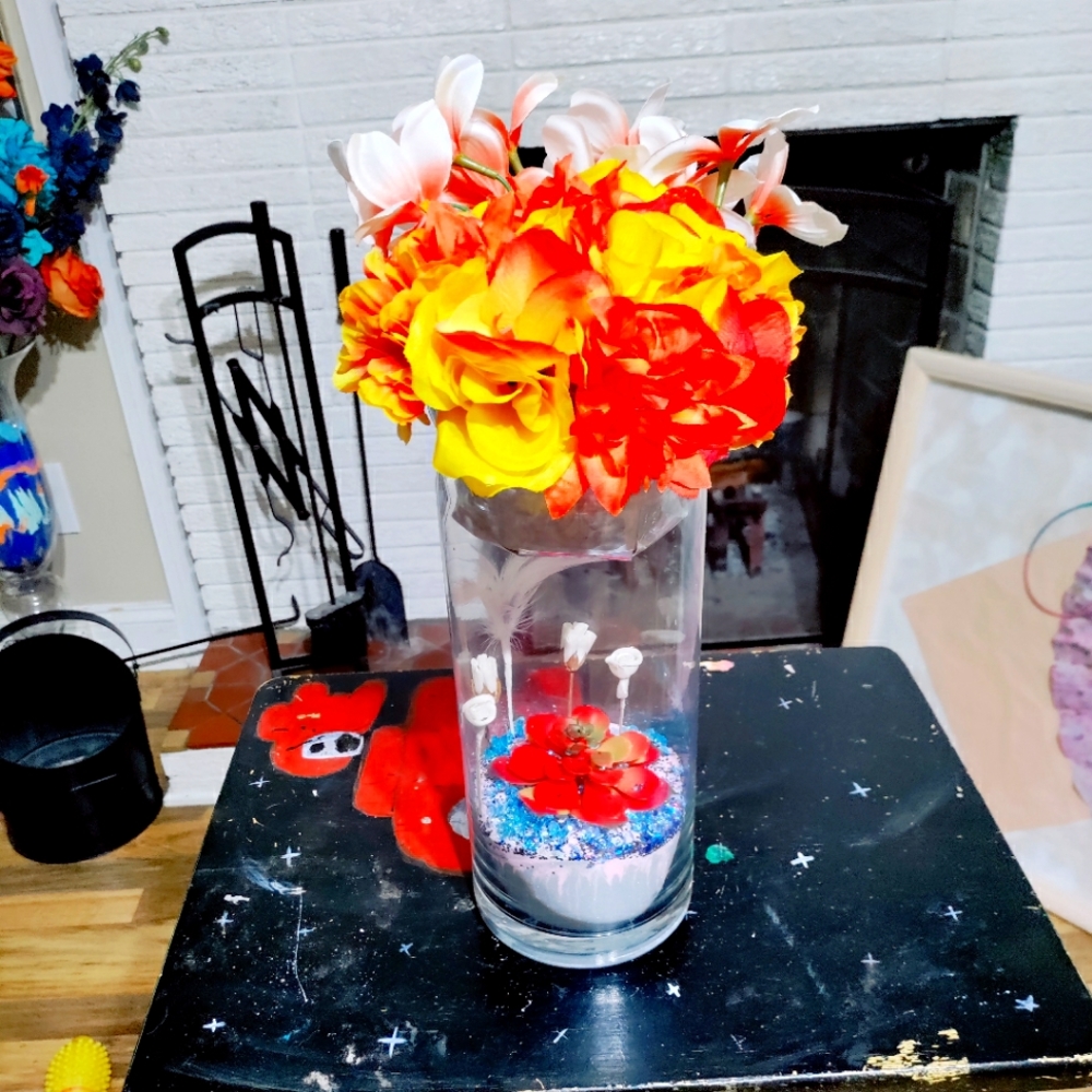 Artificial flower arrangement